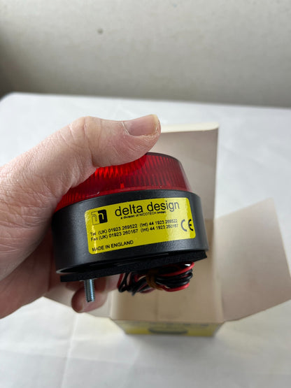 Delta Design LP1x06/1 Red Xenon Beacon NEW 6V DC IP67 Low Profile Warning Light