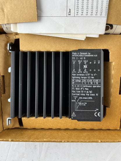 Intercable Danmark STL3-4015 Soft Starter NEW 230-400V 15A 7.5kW Motor Control