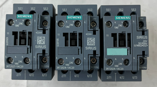 Siemens 3RT2024-1AC20 Contactor 24V Coil 3P SIRIUS Used Lot 3 Spare Units