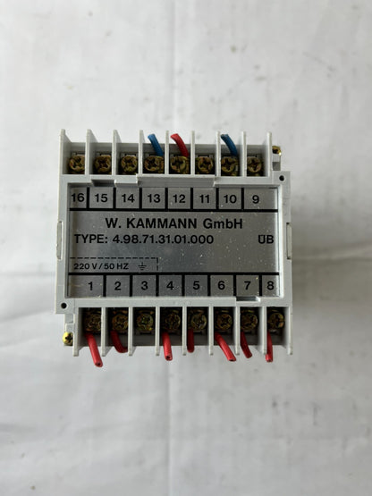 W. KAMMANN GmbH 4.98.71.31.01.000 Relay / Interface Module 220 V 50 Hz Used