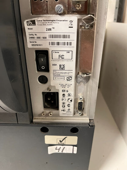 Zebra Z4Mplus Z4M00-200E-5030 Thermal Label Printer 203DPI Working Condition