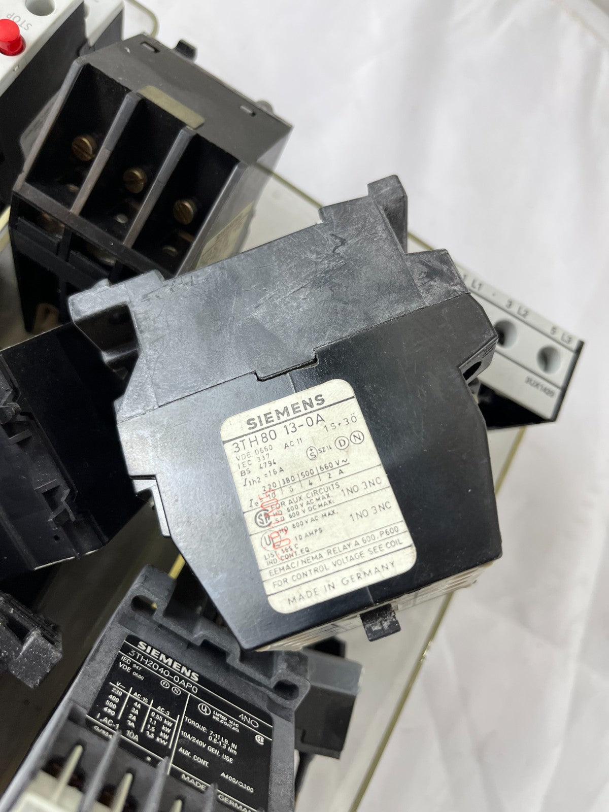 Siemens Contactor Overload Relay Lot 3TH 3UA 3UX Industrial Mixed Units Used