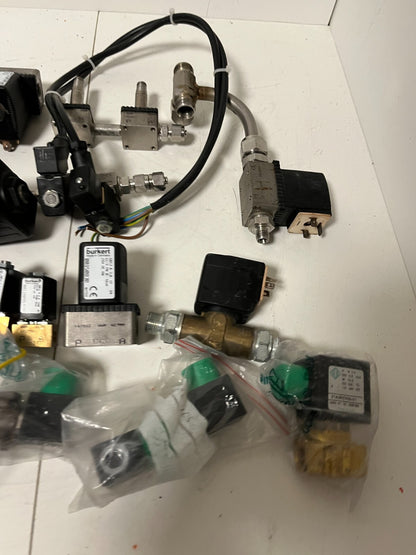 Bürkert Solenoid Valve Bundle Lot 6013 6014 6016 Manifolds Fittings New/Used