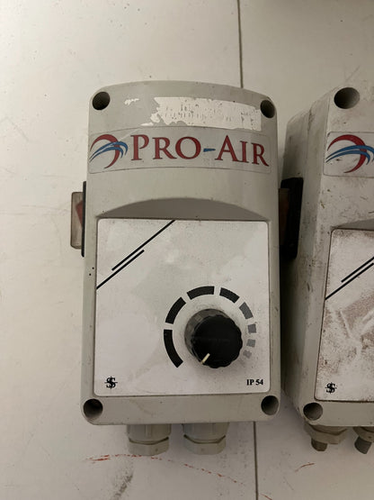 Lot of 3 Pro-Air Variable Speed Fan Controllers IP54 - Used, Fully Functional