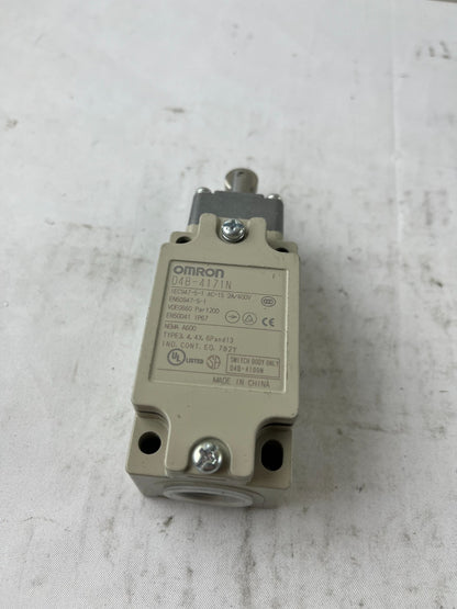 Omron D4B-4171N Limit Switch Roller Plunger 1NO/1NC 10A IP67 Used Spare Unit