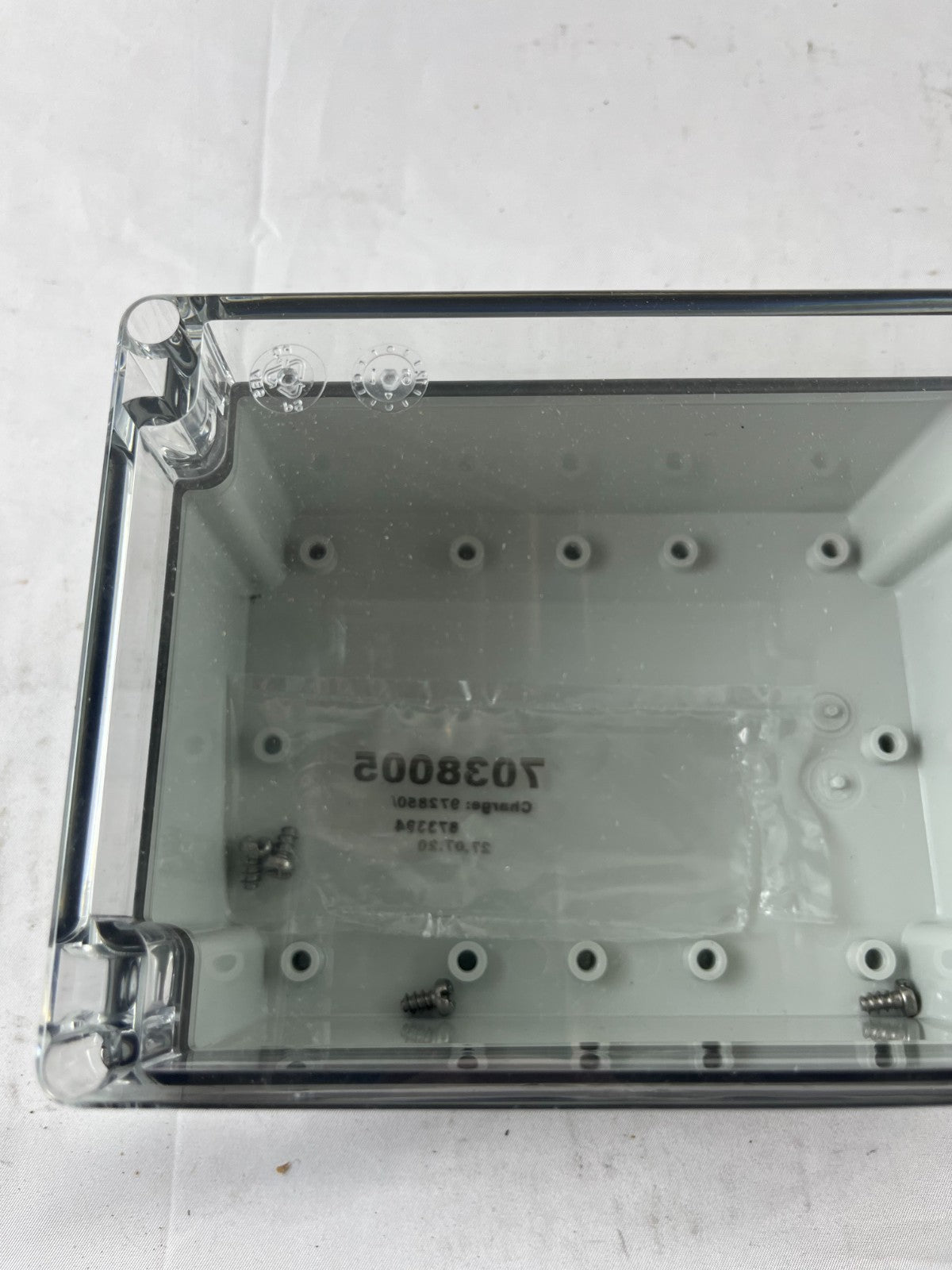 Fibox 703805 Enclosure Clear Lid 148x88mm Grey Base New Spare Unit