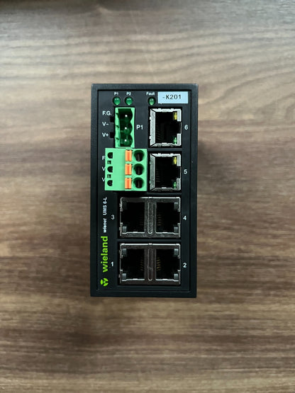 Wieland Wienet UMS 6-L Industrial IP Switch 6-Port Ethernet Used Working