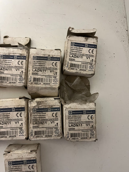 Telemecanique / Square D LADN11 Auxiliary Contact Block – Bundle of 9 – New Open