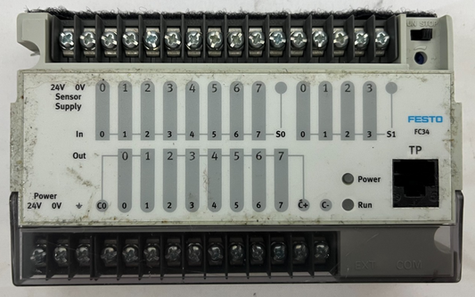 Festo FEC-F34-FST PLC Controller 24V DC | 12DI/8DO | Ethernet | Industrial Used