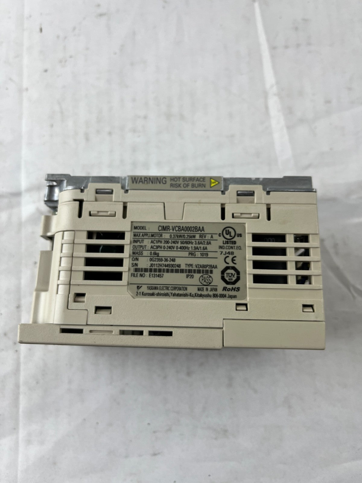 Omron V1000 CIMR-VZAB0P4BAA Inverter Drive 0.55kW 200–240V 1-Phase Used