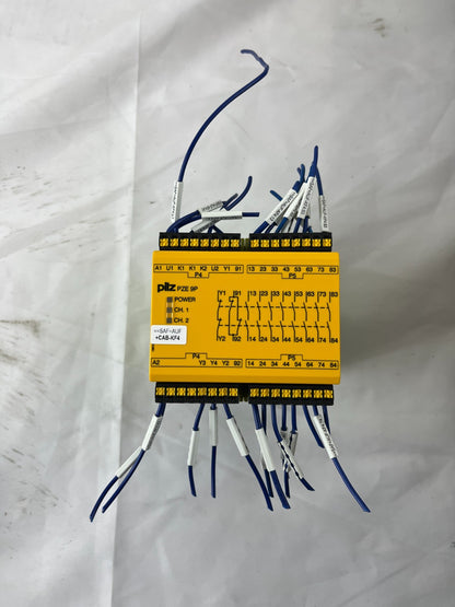 Pilz 787140 PZE 9P Safety Relay Contact Expander 24VAC/DC 8n/o 1n/c Used Spare