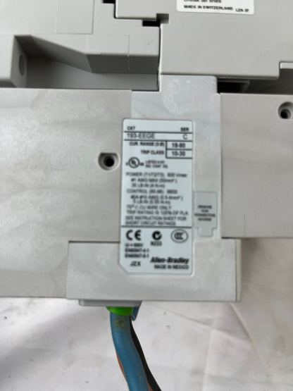 Allen-Bradley Motor Starter Bundle 100-C60 Contactors 193-EEGE Overload Relay