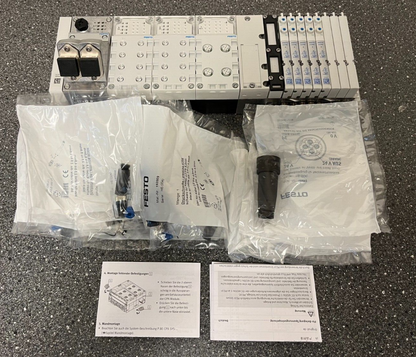 Festo CPX Pneumatic Manifold Assembly with VMPA1-FB-EMS-8 Valves and Accessories