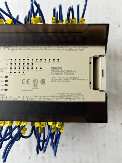 Omron CPM1A-30CDR-D-V1 PLC Controller 24VDC 30 I/O Relay Output Used Spare Unit