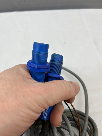 2x Electromatic EI1808NPOP Inductive Proximity Sensors M18 8mm DC 10-40V NPN
