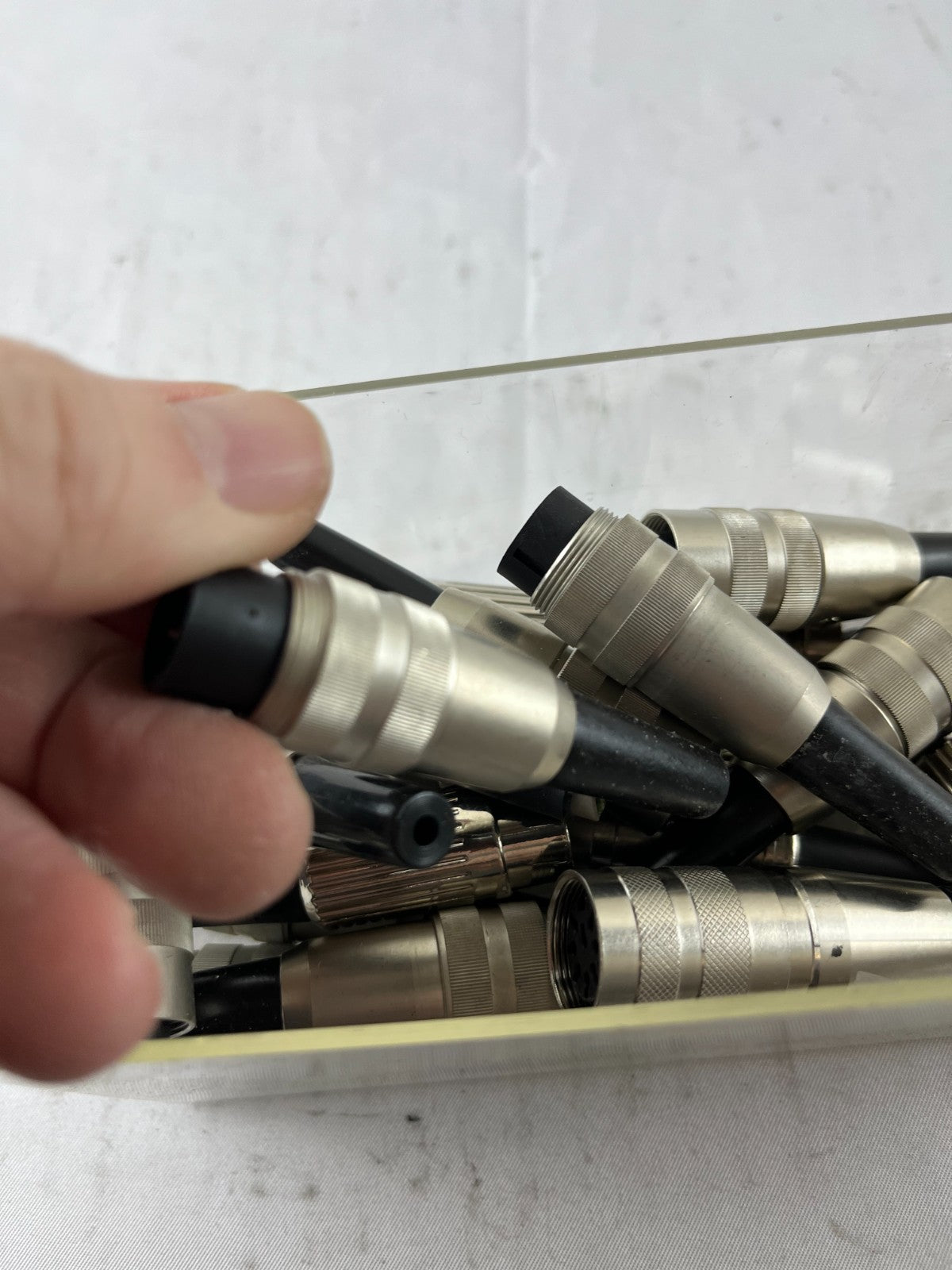 Industrial Circular Metal Connectors Male Female Bundle Used Spare Parts
