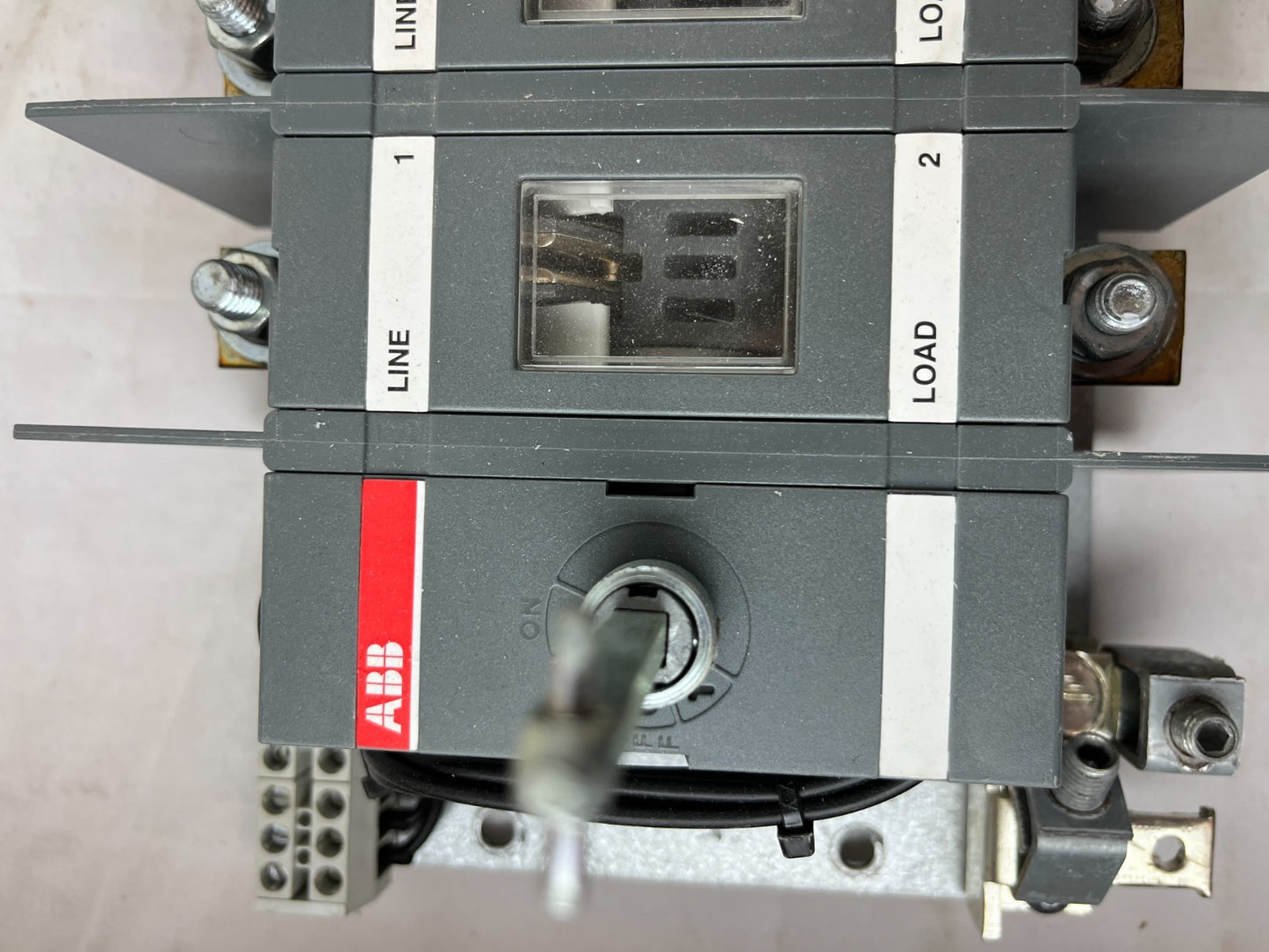 ABB 3‑Pole Load Break / Switch‑Disconnector Assembly ~200 A, Base‑Mounted, Used