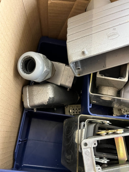 Wieland Harting Industrial Connector Lot Heavy Duty Housings Inserts Used Spares