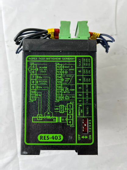 Ropex RES-403 Temperature Controller 400VAC Resistron Heat-Seal Controller Used