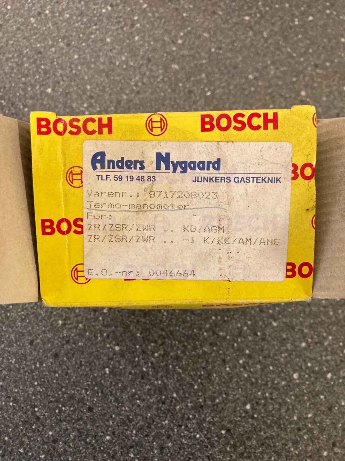 Junkers Bosch Boiler Pressure and Temperature Gauge PN: 8717208027 ZR/ZSR/ZWR