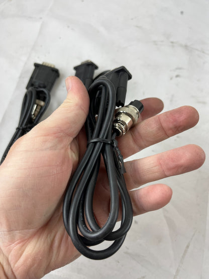 Serial RS232 9‑Pin D‑Sub To 8‑Pin Circular Cable Lot Of 3 New Spare Units