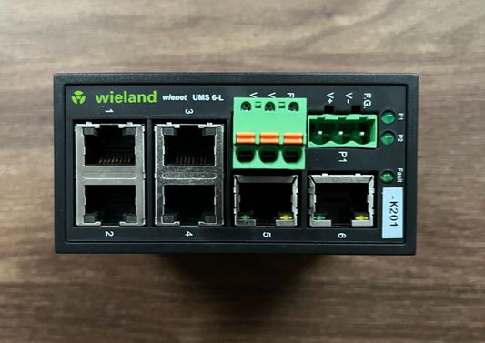 Wieland Wienet UMS 6-L Industrial IP Switch 6-Port Ethernet Used Working