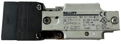 Balluff BES 517-223-M3-E Unisensor Inductive Sensor 20-250V AC/DC 15mm Used