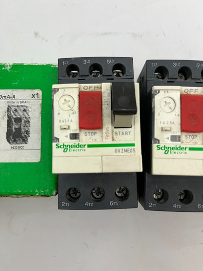 Schneider Electric GV2ME05, GV2ME07 Motor Circuit Breakers & 23360 RCCB Bundle