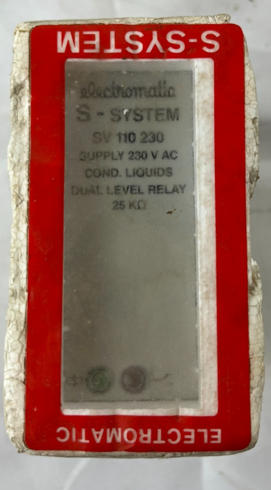 Electromatic SV 110 230 S-System Dual Level Relay 230VAC 25kΩ New in Box Spare
