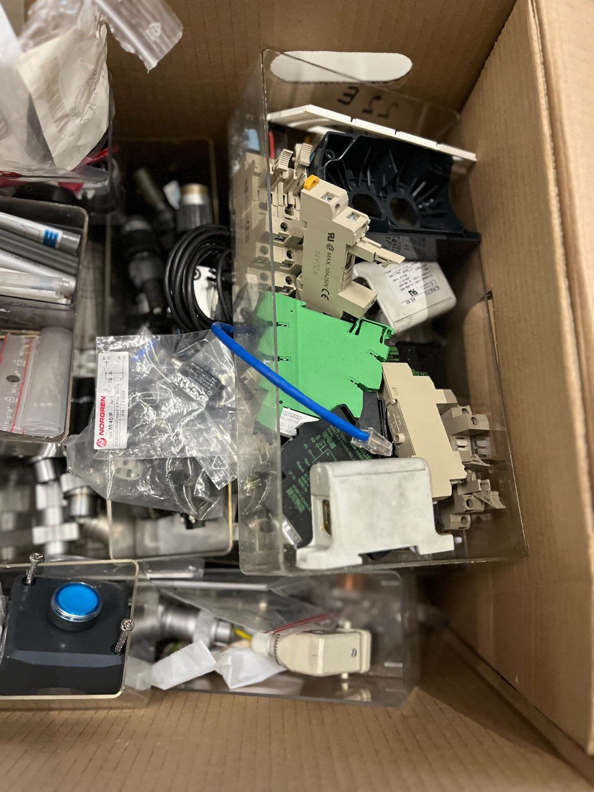 Mixed Industrial Automation Components Connectors Relays Terminal Blocks Lot