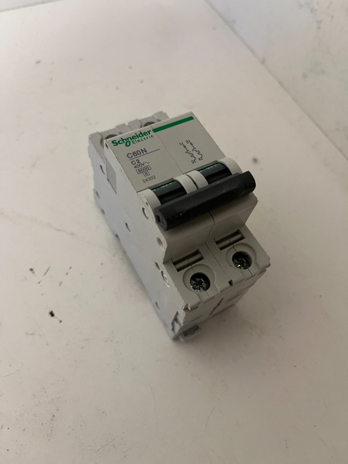 Schneider Electric C60N C2 2P 400V Miniature Circuit Breaker 6000A Used Spare