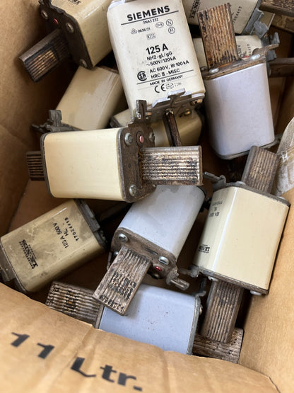 Siemens Teknis NH Fuse Link Lot 80A 125A 500V Used Huge Bundle Spare Parts