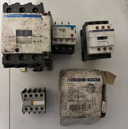 Telemecanique / Square D Industrial Contactor & Relay Lot – 5 pcs – Used Working