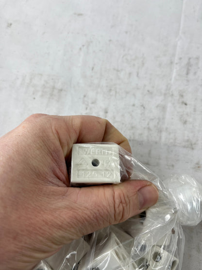 Werit 125-12 Ceramic Terminal Blocks 450V Heat Resistant Connector Lot Used