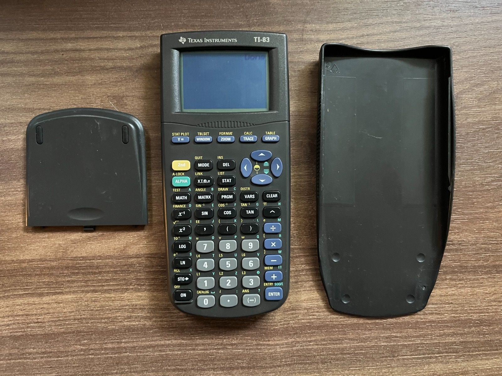 Texas Instruments TI-83 Graphing Calculator Tested Working, w/Cover No Batteries