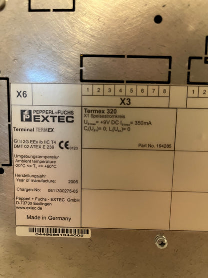 Sartorius PR 5610/05a Ex-Terminal w/ Pepperl+Fuchs Termex 320 - Used, Working