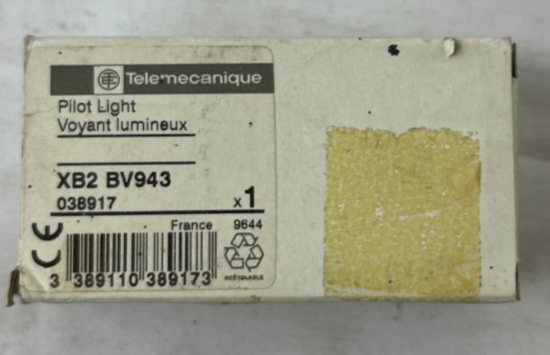 Telemecanique XB2 BV943 Green Pilot Light 220-240V AC New NOS France Spare Unit