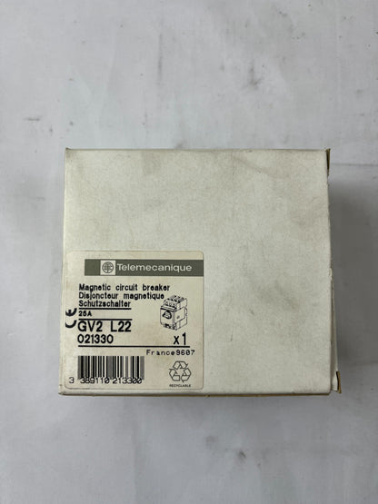Telemecanique GV2 L22 Motor Circuit Breaker 25A IEC947-2 New Spare Unit Original