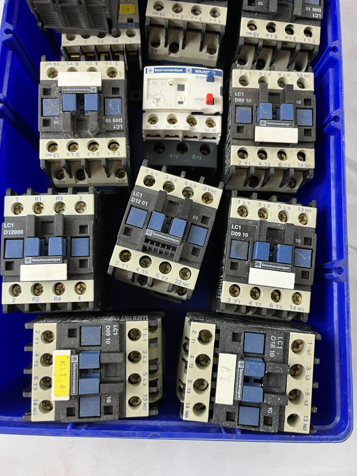 Telemecanique TeSys D Motor Contactors And Overload Relay Lot 18–20pcs Used