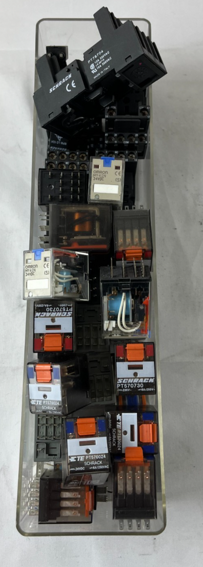 Schrack PT570024 PT570730 Relay Lot 24VDC 230VAC Mixed Used Bundle Spare Units