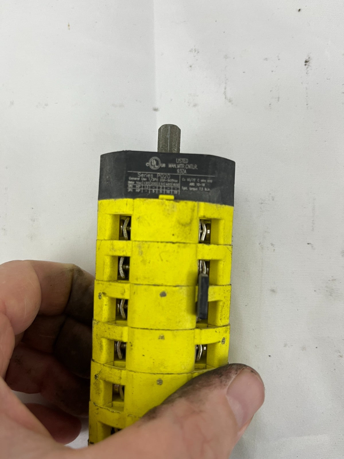 General Electric P0200 Rotary Cam Switch Manual Control 12-20A UL Used