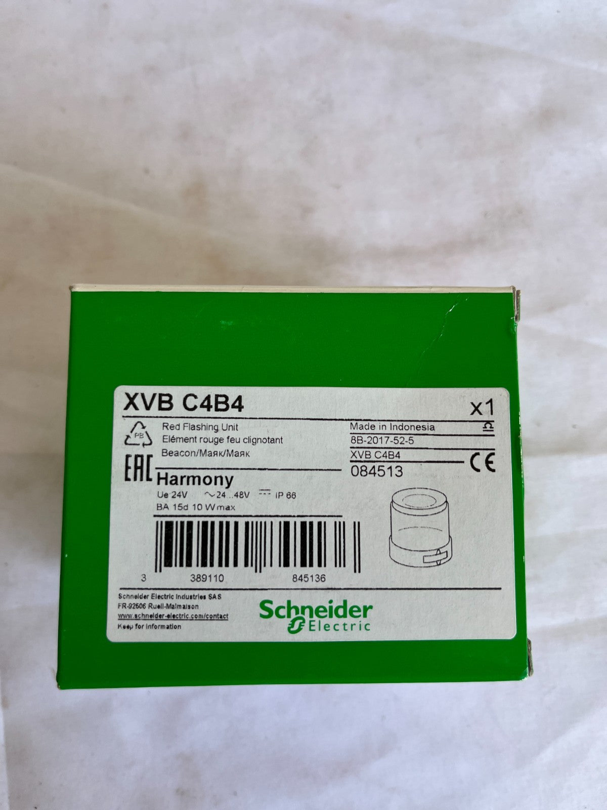 Schneider Electric XVB C4B4 Harmony Red Flashing Unit 24-48V IP66 New Spare Unit