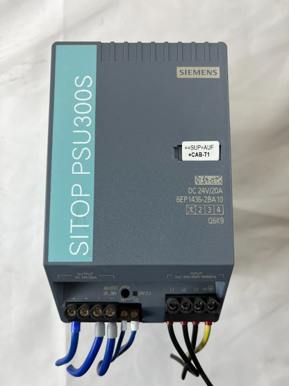 Siemens SITOP PSU300S 6EP1436-2BA10 24V 20A Power Supply Tested Used Spare Unit