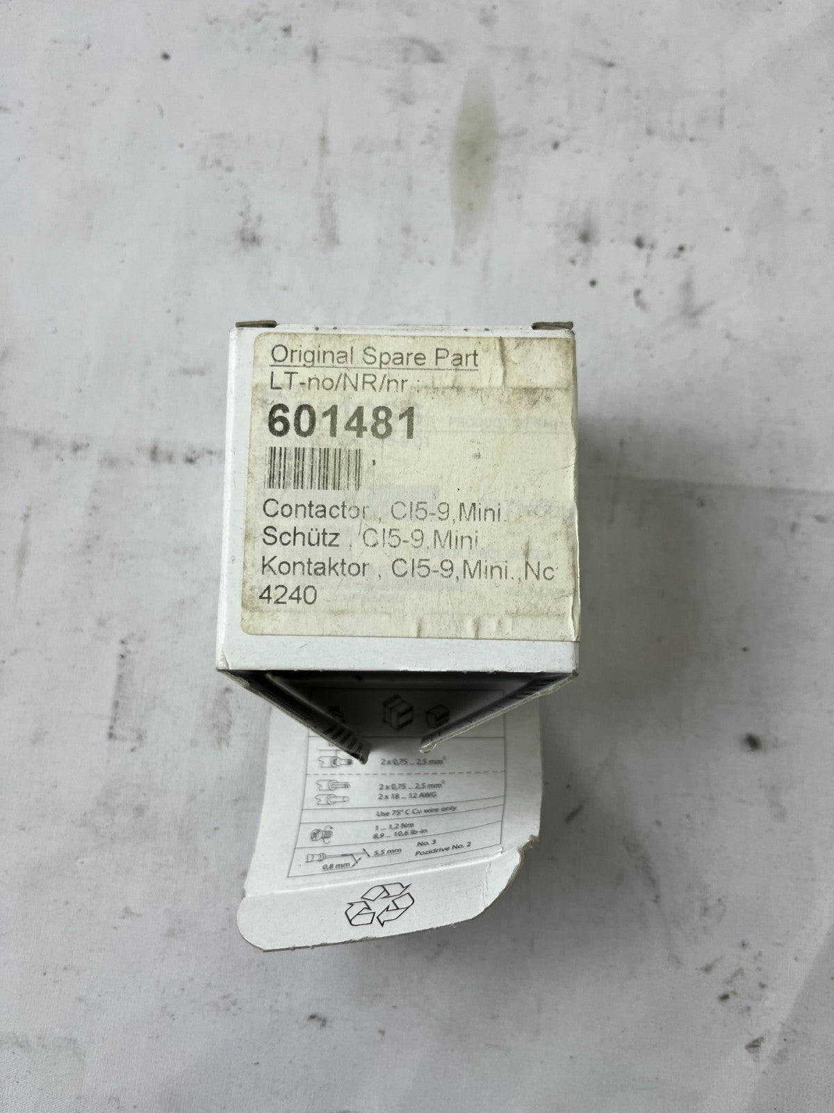 CI5-9 Mini Contactor Spare Part 601481 NC Module New Old Stock Spare Unit