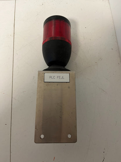 Industrial Signal Light Red Beacon Alarm PLC FEJL 24V w/ Mounting Bracket
