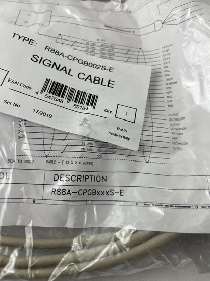 Omron R88A-CPGB002S-E CN1 I/O Signal Cable 2m for G-Series / G5 EtherCAT Servo