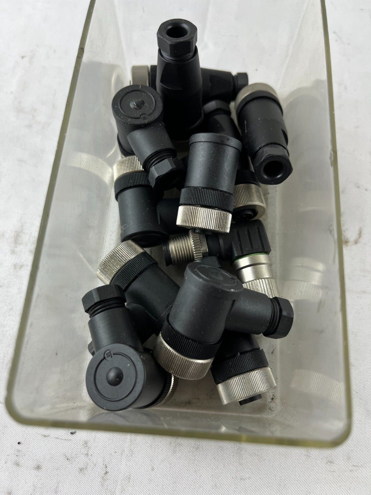 M12 90° Angled Field Wireable Connectors Bundle Used Spare Parts