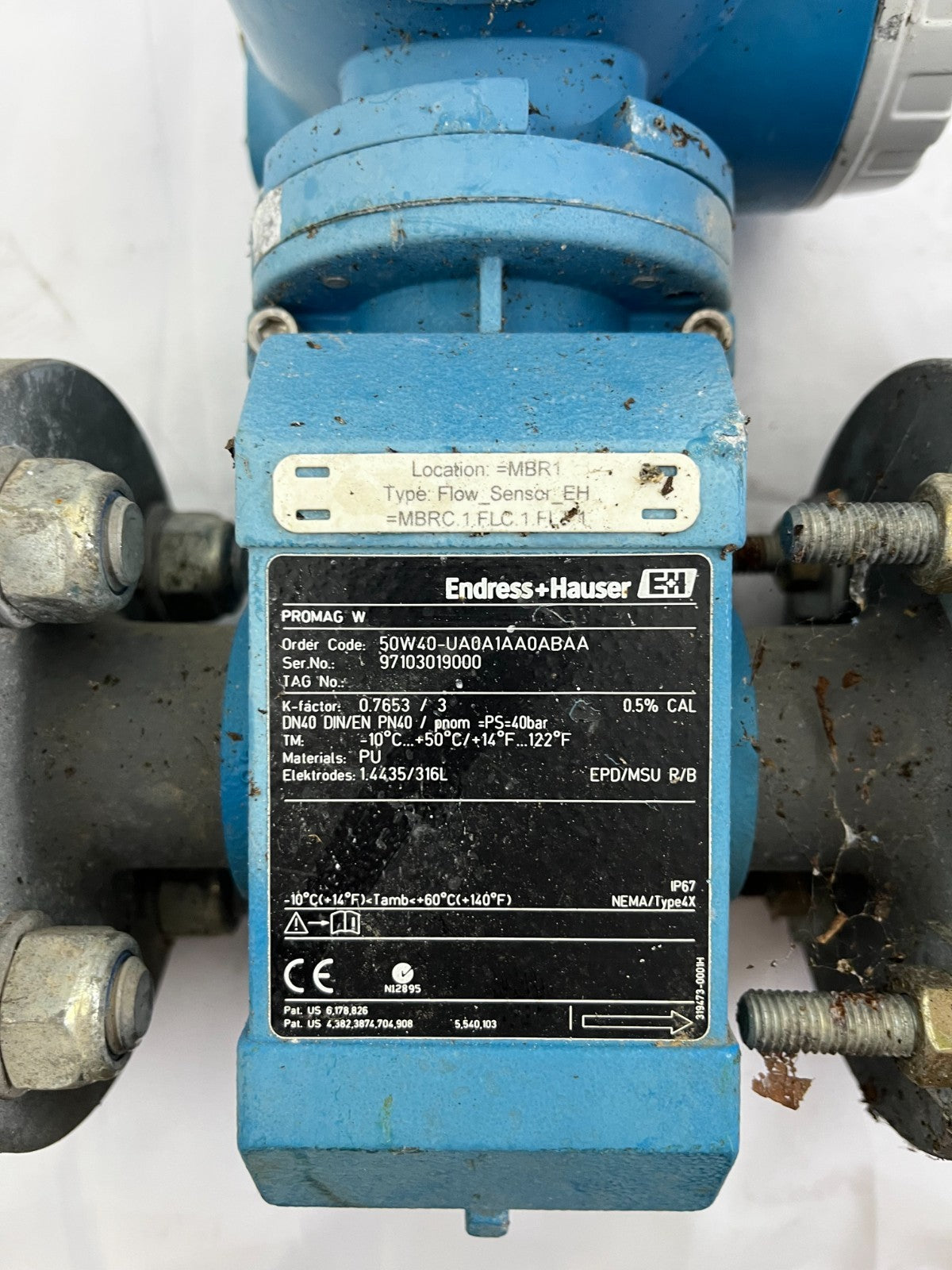 Endress+Hauser Promag W 50 Electromagnetic Flow Meter 50W40-UA0A1AA0ABAA DN40