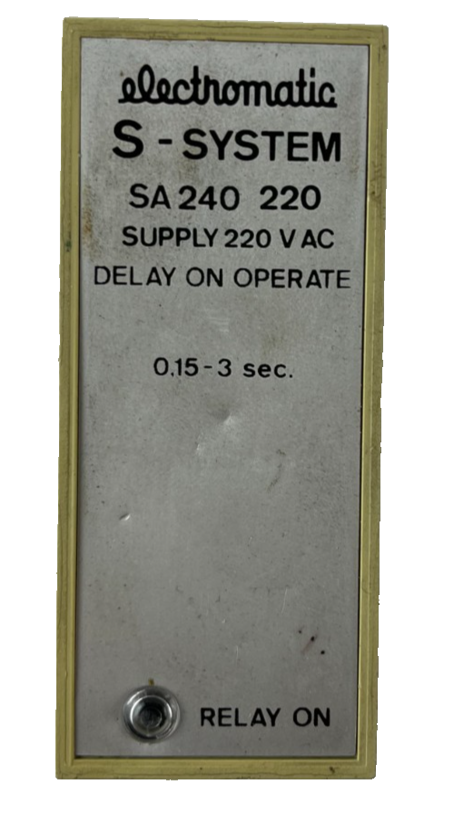 Electromatic SA240 220 Delay On Operate Timer 220VAC 0.15-3s CL3520 11-Pin LED