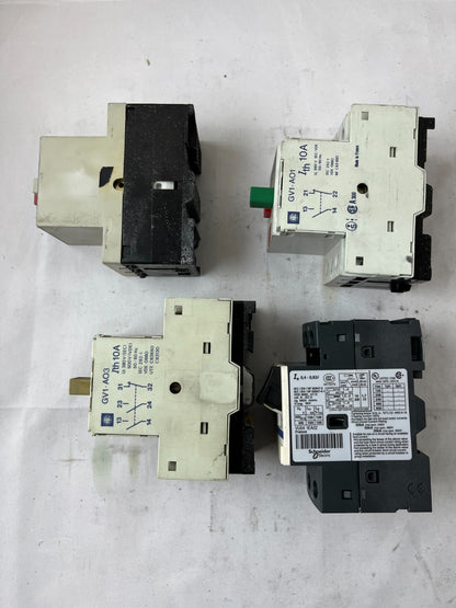Telemecanique GV1-M06 GV2ME04 Motor Starter 0.16-1.6A Used Lot 4pcs Spares